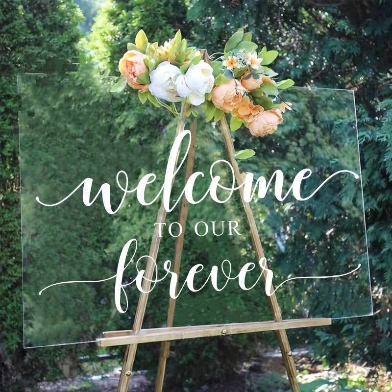 Welcome To Our Forever Vinyl Wall Decals - Rustic Wedding Decor
